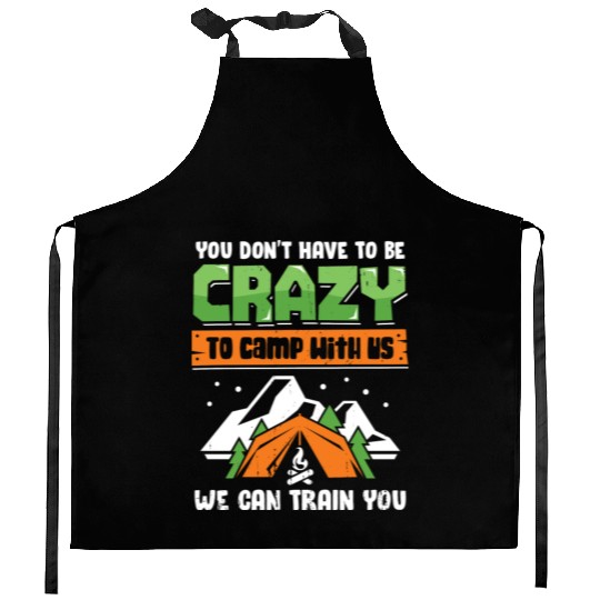 Funny Camping Trip Vacation Friends Camper Gift Kitchen Aprons