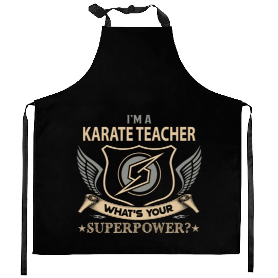 Karate Teacher Kitchen Aprons - Superpower Job Gift Item