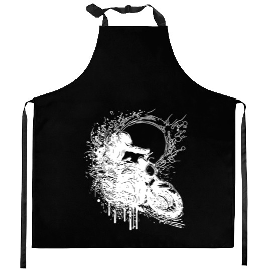 Motorcycle Racing Splash Jump Style Kitchen Aprons