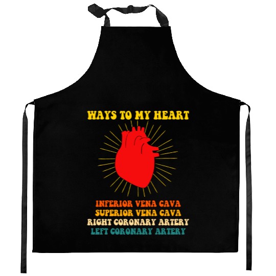Ways To My Heart Cardiologist Medical Student Kitchen Aprons