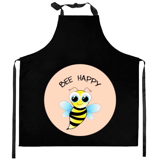 BEE HAPPY - MENTAL HEALTH STICKER Kitchen Aprons