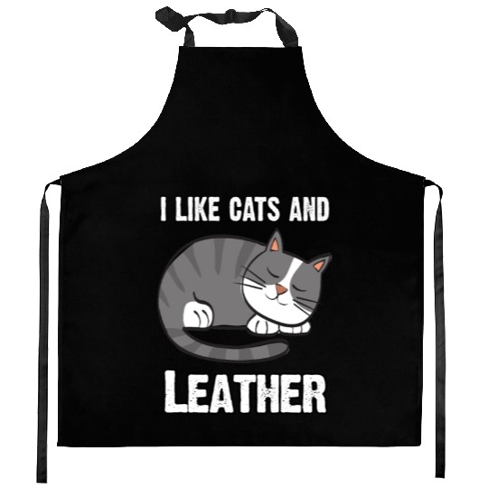 I Like Cats And The Skin - I Love Cats Kitchen Aprons