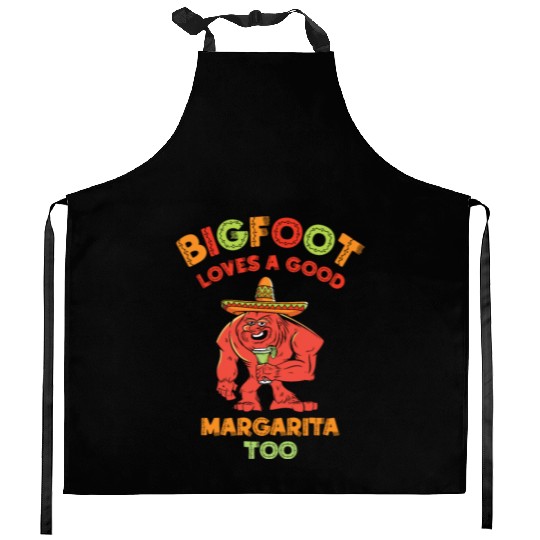 Cinco de Mayo Cryptozoology Bigfoot Fiesta Cryptid Kitchen Aprons