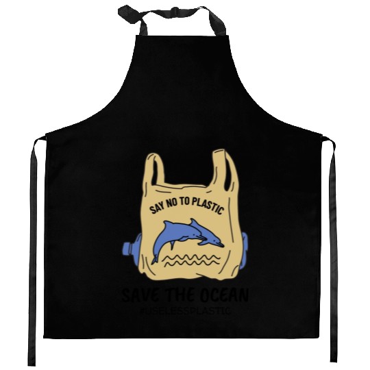 Save The Ocean Dolphins Save The Earth Environment Kitchen Aprons