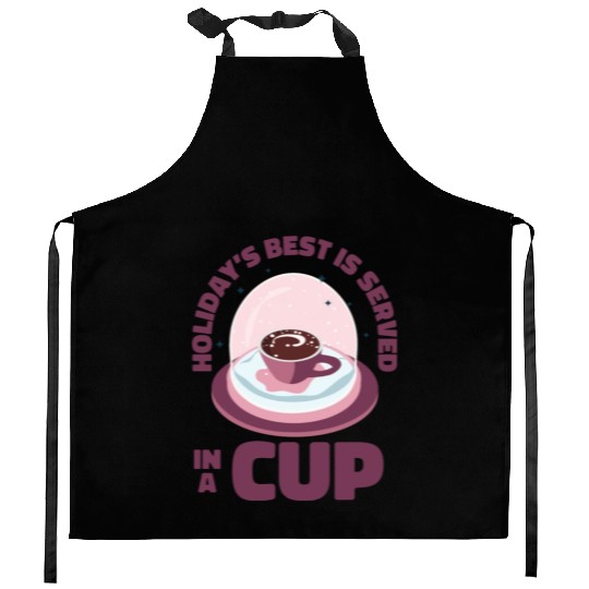 Christmas Snow Globe Coffee Caffeine Lover Kitchen Aprons