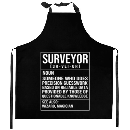 Engineer Land Surveying Definition Funny Surveyor Kitchen Aprons