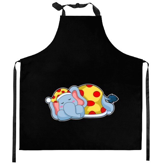 Elephant Sleeping Pyjamas Kitchen Aprons