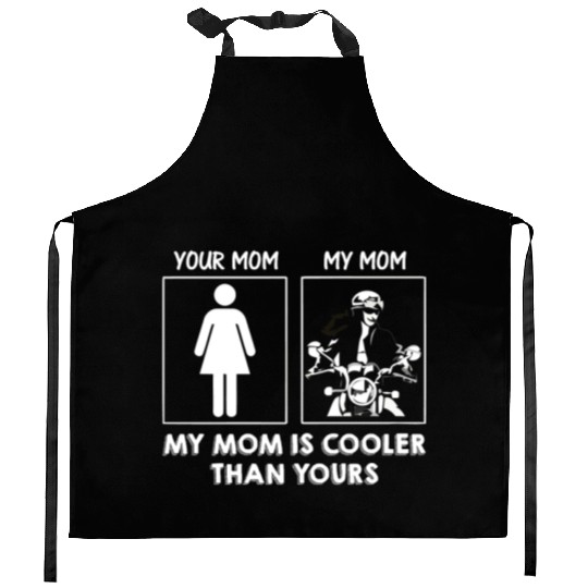 MY MOM Love Motorcycle Kitchen Aprons