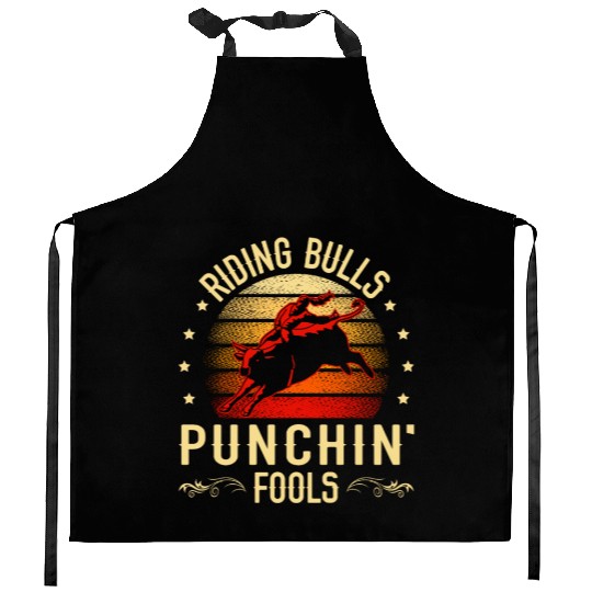 Bull Rider Bull Riding Western Rodeo Cowboy Lover Kitchen Aprons