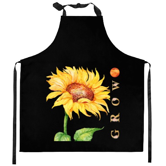 Natural Growth of Sunflower Lovers, Summer Spring Kitchen Aprons