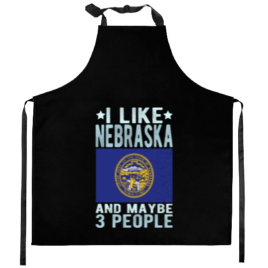 Nebraska Flag US State Kitchen Aprons