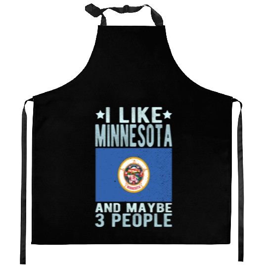 Minnesota Flag US State Kitchen Aprons