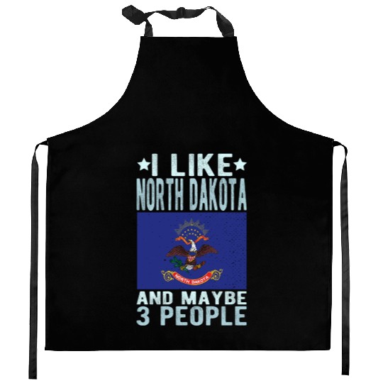 North Dakota Flag US State Kitchen Aprons