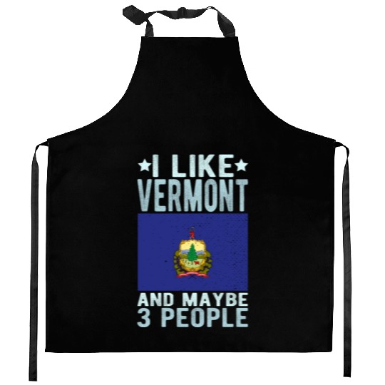 Vermont Flag US State Kitchen Aprons