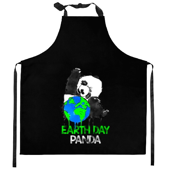 Earth Day Panda Kitchen Aprons