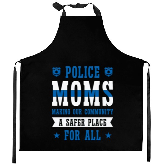 Police Mothers Day Cop Officer Law Enforcement Kitchen Aprons