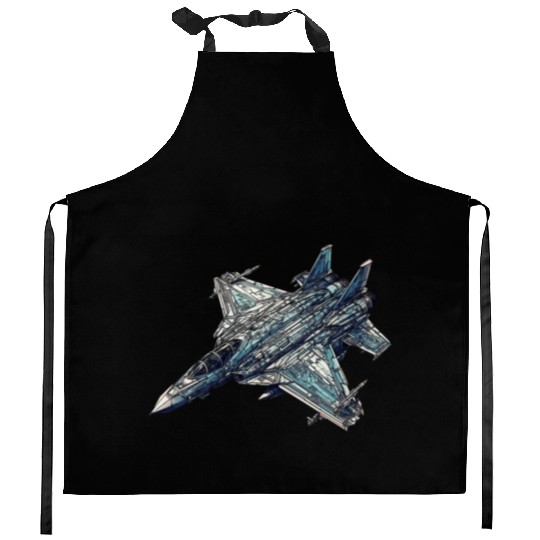 FIghter jet Kitchen Aprons