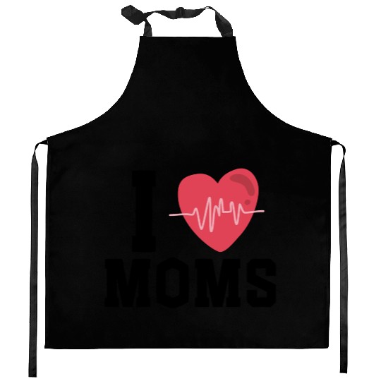 I Love Muscle Mommies Kitchen Aprons