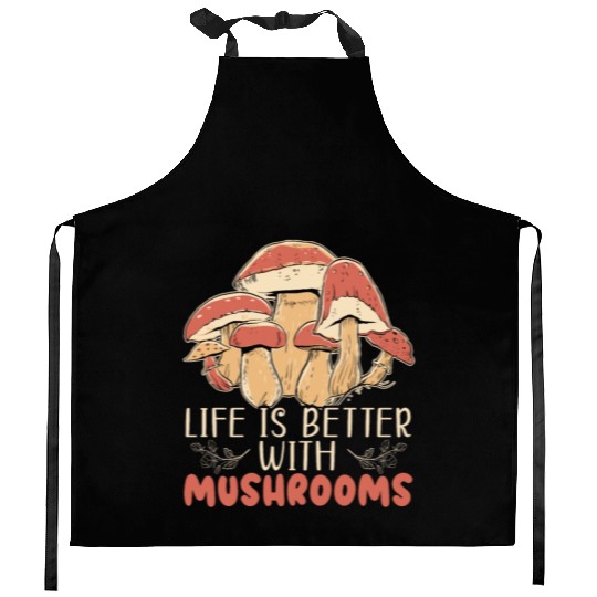 Cottagecore Mushroom Aesthetic Nature Conservation Kitchen Aprons
