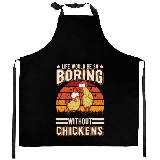 Chickens Chicken Farm Farmer Kitchen Aprons