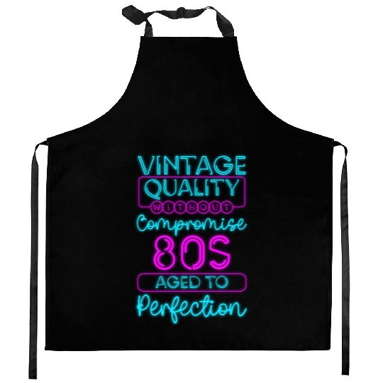 80S Old School Geek Neon Kitchen Aprons