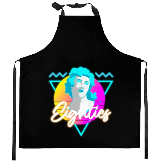 Retro Disco Nostalgia Neon Kitchen Aprons