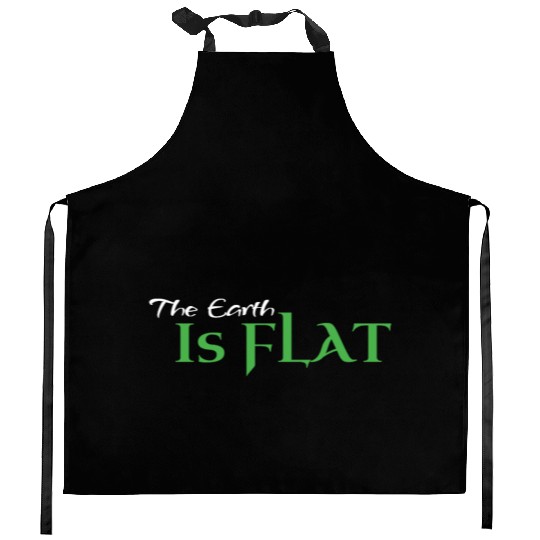 Flat Earth Green Kitchen Aprons