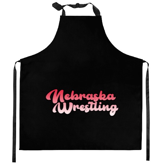 Nebraska Wrestling (State Colors) Kitchen Aprons