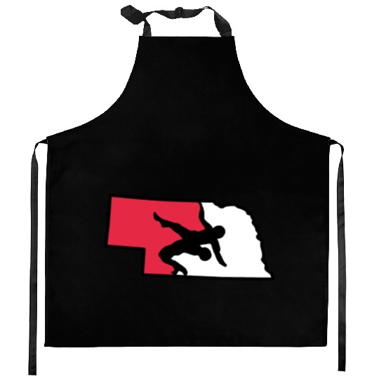 Nebraska Wrestling (State Colors) Kitchen Aprons