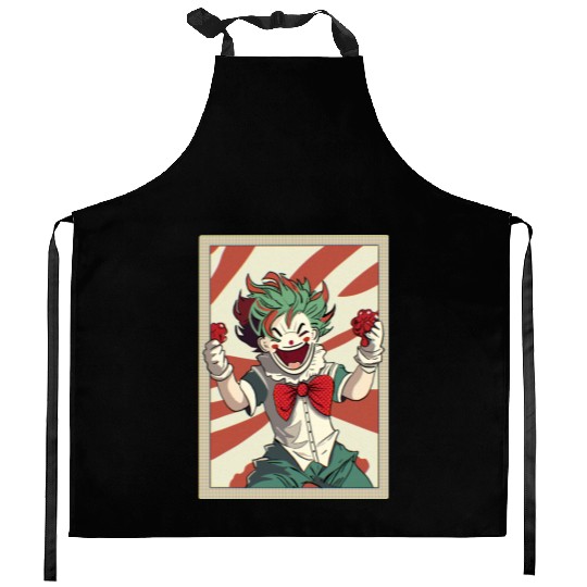Happy joker card Kitchen Aprons