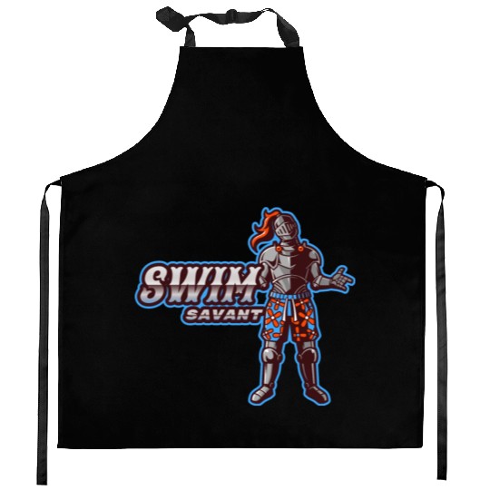 Swim Savant | Knight With Swim Trunks Kitchen Aprons