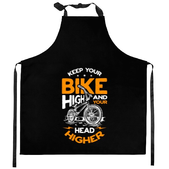 BMX Racing Keep Your Bike High Cycling BMX Rider Kitchen Aprons