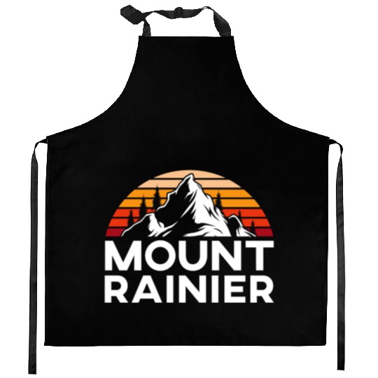 Mount Rainier Mountaineer Summit Sport Hiking Kitchen Aprons