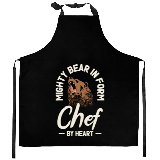 Chef Beast Animal Lover Bear Cooking Kitchen Aprons