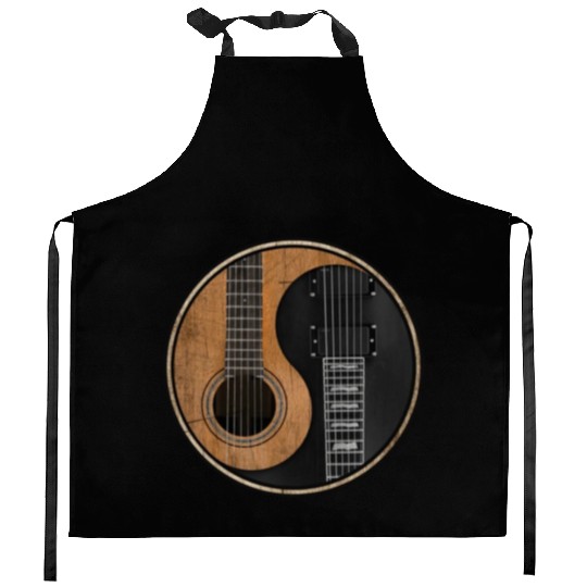 Ying Yang Guitar ArTwork Kitchen Aprons
