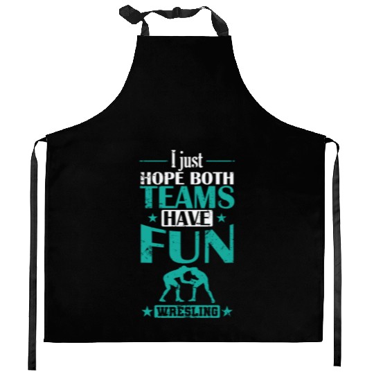 I Just hope both Teams have Fun Wrestling Kitchen Aprons
