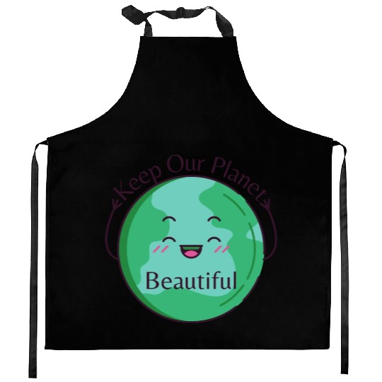 Save The Earth Its The Only Planet With Cat Kitchen Aprons
