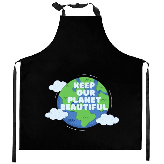 Save The Earth Its The Only Planet With Cat Kitchen Aprons