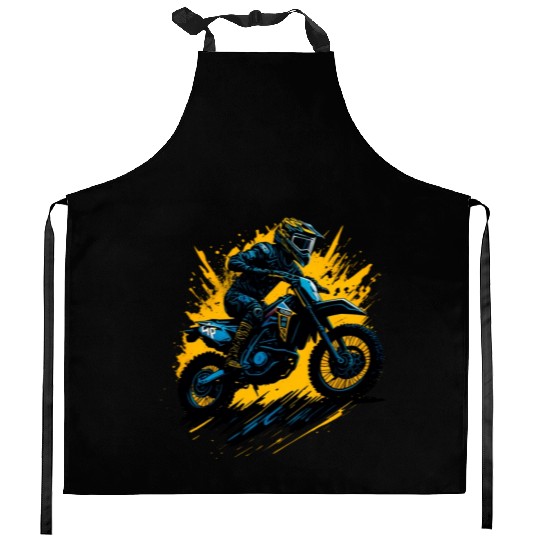 Motocross Racing Biker Kitchen Aprons