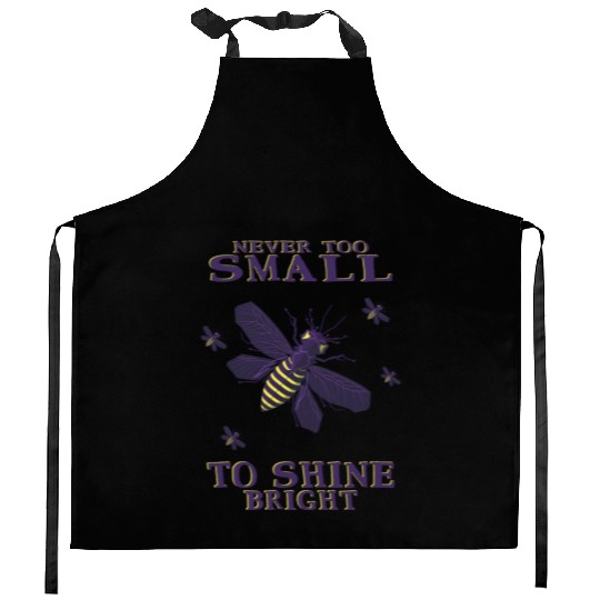 never too small to shine bright firefly Kitchen Aprons