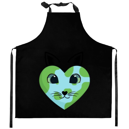 Save The Earth Its The Only Planet With Cat Kitchen Aprons