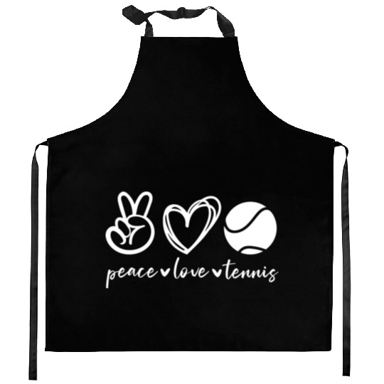 Peace Love Tennis Kitchen Aprons