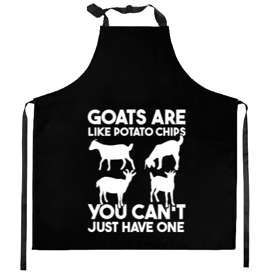 Goat Lover Goats Are Like Potato Chips Farmer Life Kitchen Aprons