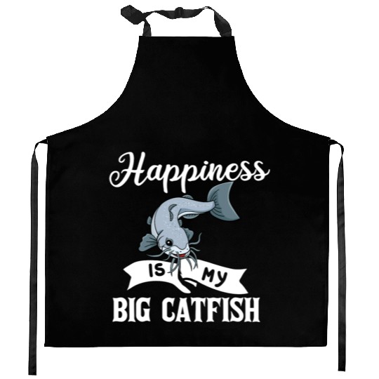 Catfish Fishing Gift Flathead Catfishing nostalgia Kitchen Aprons