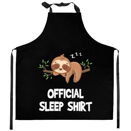 Official Sleep Kitchen Aprons Cute Funny Sloth Napping