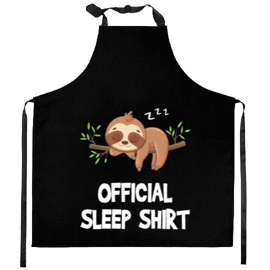 Official Sleep Kitchen Aprons Cute Funny Sloth Napping