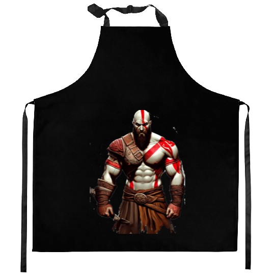 iconic Kratos, the God of War Kitchen Aprons