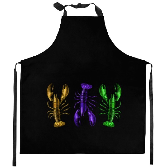 Lobster Mardi Gras Kitchen Aprons