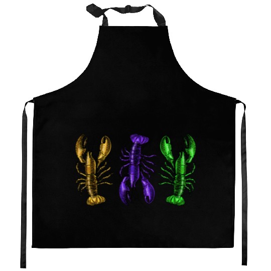 Lobster Mardi Gras Kitchen Aprons