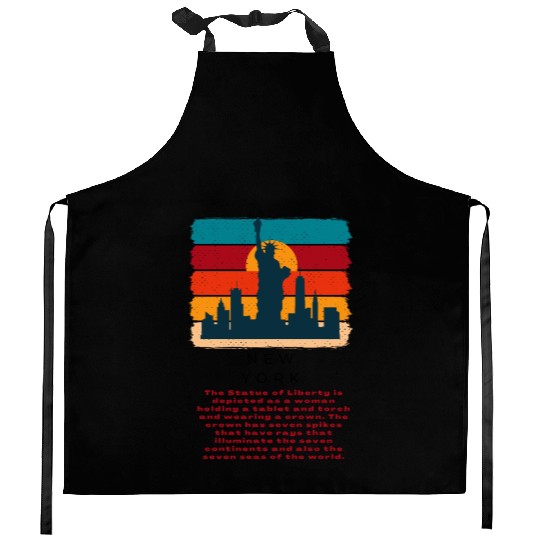 The Statue of Liberty Kitchen Aprons